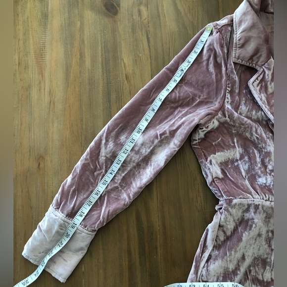 Free People Viola Velvet Playsuit Romper M - Picture 13 of 13